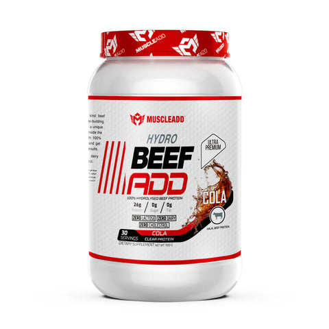 Hydro Beef Add 100% Hydrolyzed Beef Protein-30Serv.-900G.-Cola-OFFER