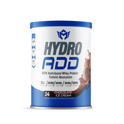 Hydro Add 100% Hydrolyzed Protein Fastest Absorption-14Serv.-252G.-Chocolate Ice Cream