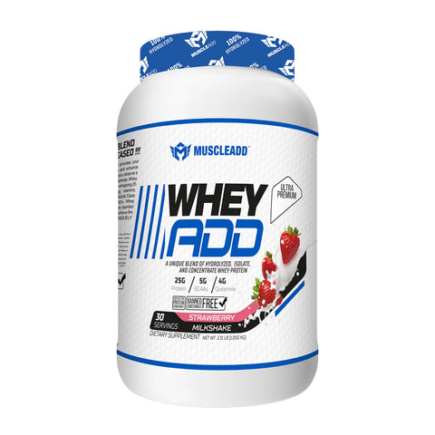 Whey Add-30Serv.-1050G-Strawberry milkshake-Bundle